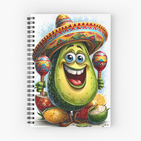 Item preview, Cheerful Avocado Character in Festive Attire designed and sold by Artessie.