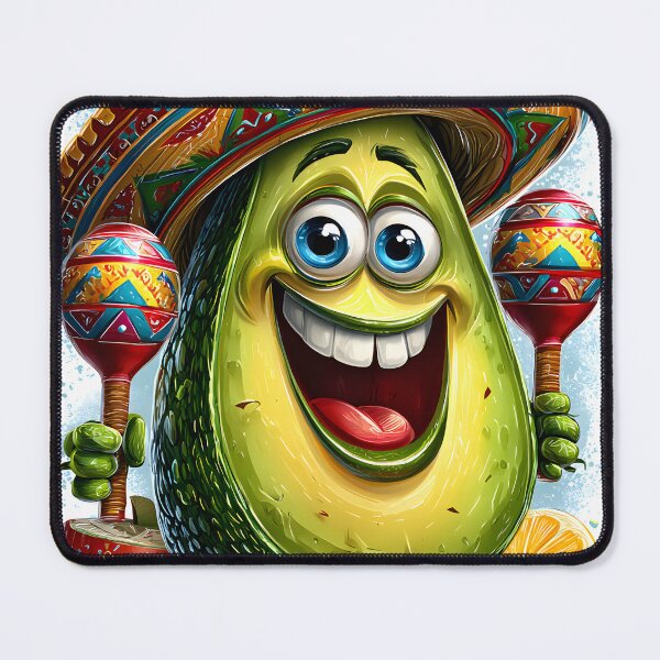 Item preview, Cheerful Avocado Character in Festive Attire designed and sold by Artessie.