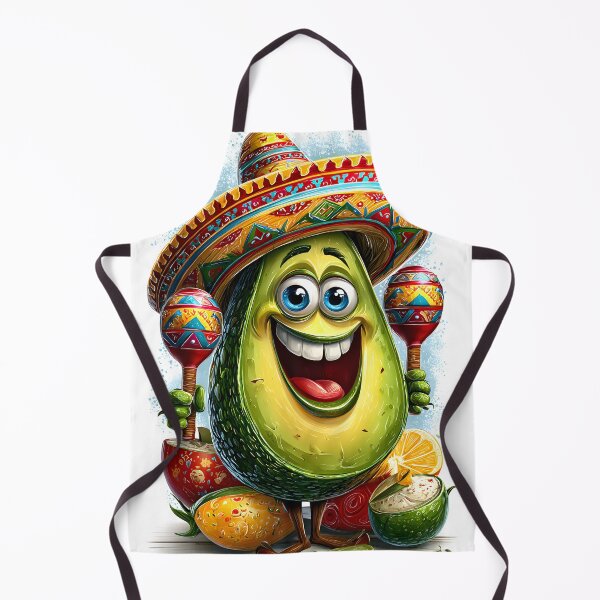Item preview, Cheerful Avocado Character in Festive Attire designed and sold by Artessie.