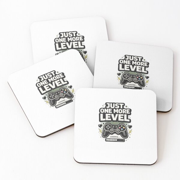 Item preview, Just One More Level Funny Gamer Quote Gaming Controller Design designed and sold by Artbysarmina.