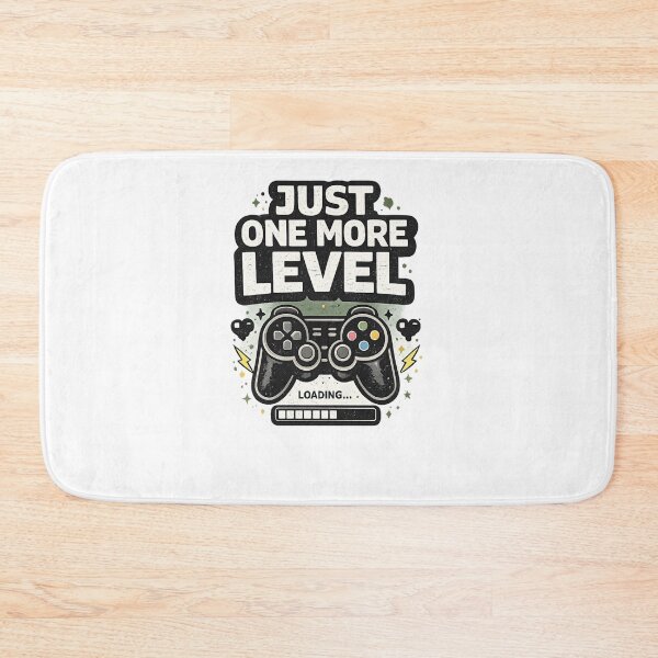 Item preview, Just One More Level Funny Gamer Quote Gaming Controller Design designed and sold by Artbysarmina.