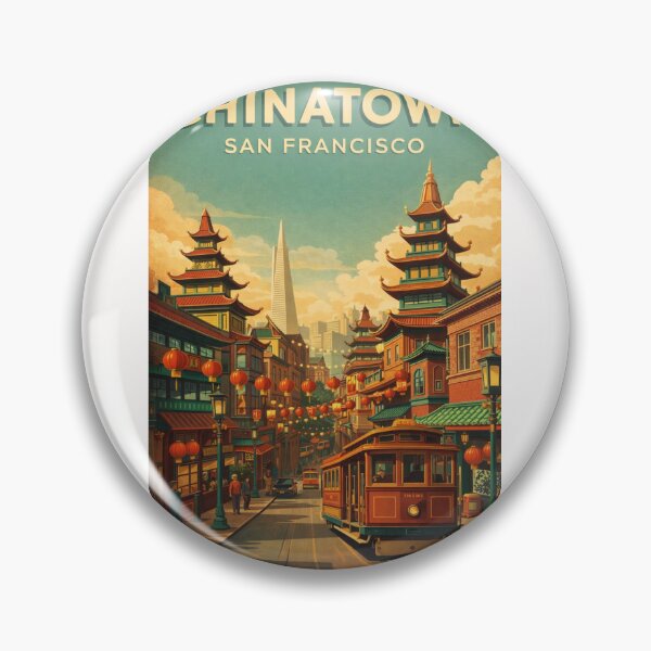 Item preview, Chinatown San Francisco California Pagoda Architecture and Cable Car Street designed and sold by Places On Earth.
