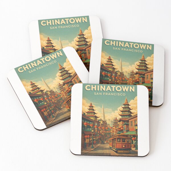 Item preview, Chinatown San Francisco California Pagoda Architecture and Cable Car Street designed and sold by Places On Earth.