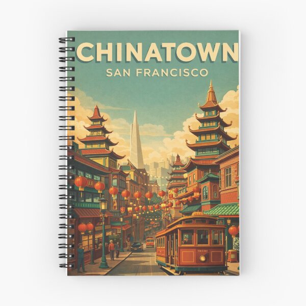 Item preview, Chinatown San Francisco California Pagoda Architecture and Cable Car Street designed and sold by Places On Earth.