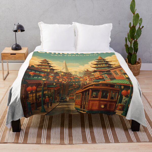 Item preview, Chinatown San Francisco California Pagoda Architecture and Cable Car Street designed and sold by Places On Earth.