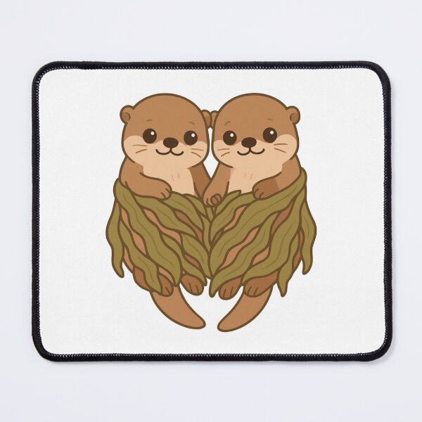 Item preview, Cute sea otter couple in a seaweed blanket designed and sold by Pineapple-Tree.