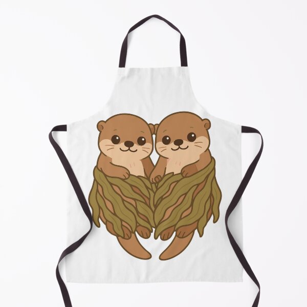 Item preview, Cute sea otter couple in a seaweed blanket designed and sold by Pineapple-Tree.
