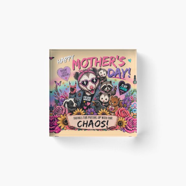 Item preview, Rock 'Em Possum Mama - Mother's Day Card designed and sold by softbodiedthings.