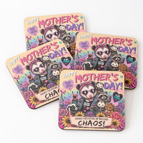 Item preview, Rock 'Em Possum Mama - Mother's Day Card designed and sold by softbodiedthings.