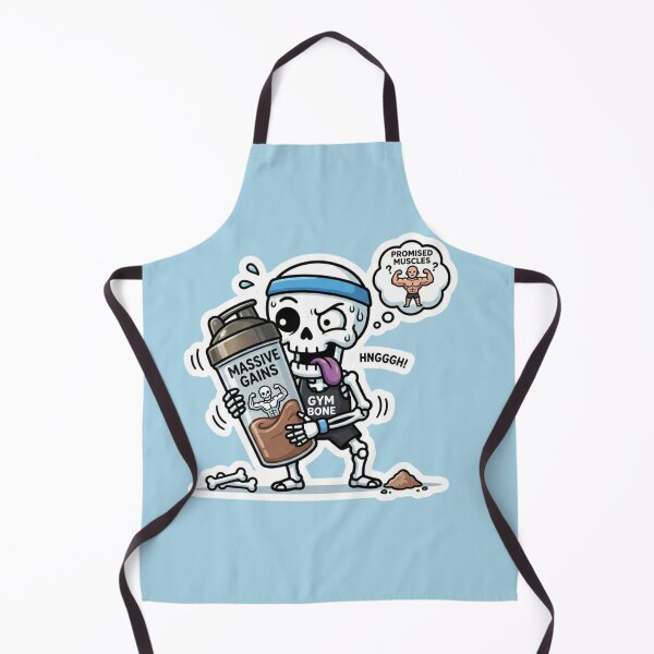 Item preview, Funny Gym Skeleton with Protein Shake - Massive Gains Workout Sticker designed and sold by BreezifyDesignStudio.