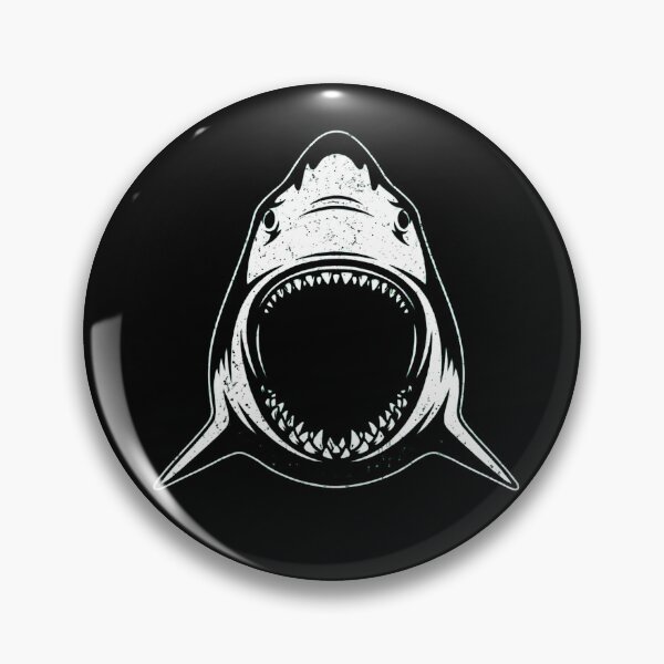 Item preview, Minimalist Great White Shark Open Jaws Line Art designed and sold by haitrieuic96.