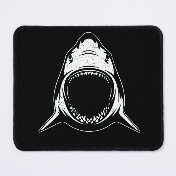 Item preview, Minimalist Great White Shark Open Jaws Line Art designed and sold by haitrieuic96.