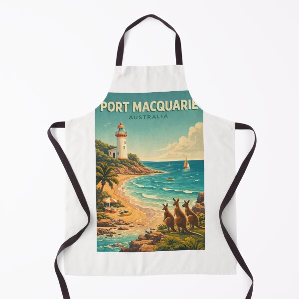 Item preview, Port Macquarie Australia Lighthouse Coastline and Kangaroos Beach Scene designed and sold by Places On Earth.