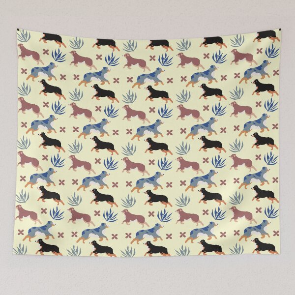 Item preview, Australian Shepherd Seamless Pattern designed and sold by IvysCreativityHouse.
