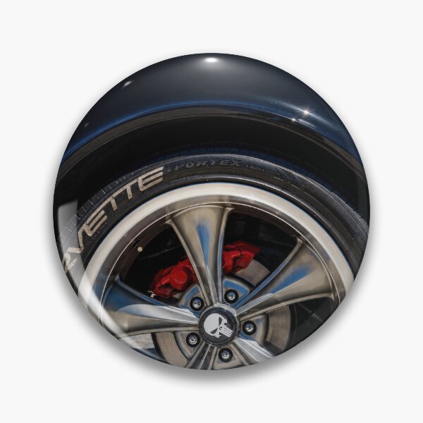 Item preview, Custom Muscle Car Wheel Detail – Chrome Rim & Performance Tire Close-Up designed and sold by William A McCarthy.