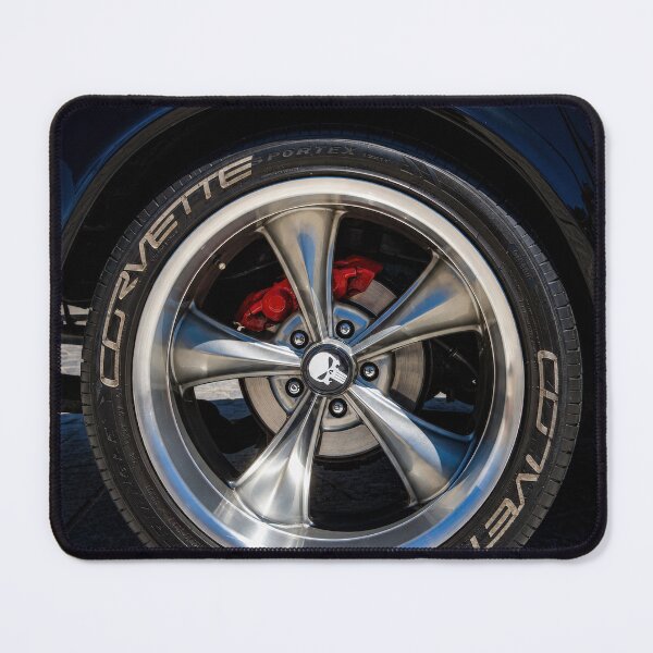 Item preview, Custom Muscle Car Wheel Detail – Chrome Rim & Performance Tire Close-Up designed and sold by William A McCarthy.