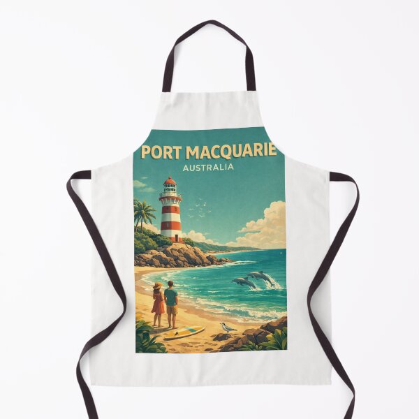 Item preview, Port Macquarie Australia Lighthouse Dolphins and Coastal Beach View designed and sold by Places On Earth.