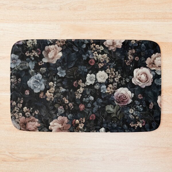Item preview, Vintage Romantic Midnight Floral Roses Wildflowers Pattern designed and sold by GrinGalore.