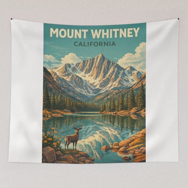 Item preview, Mount Whitney California Sierra Nevada Alpine Lake Reflection Landscape designed and sold by Places On Earth.