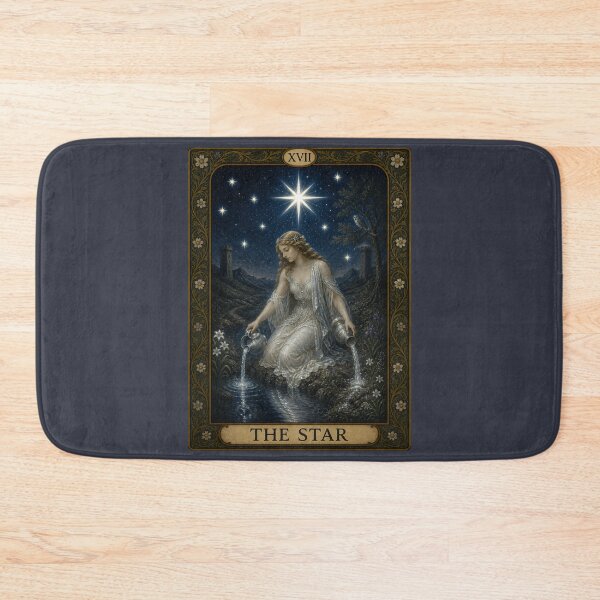 Item preview, The Star Tarot Card XVII Art Nouveau Illustration designed and sold by FabcoDesign.
