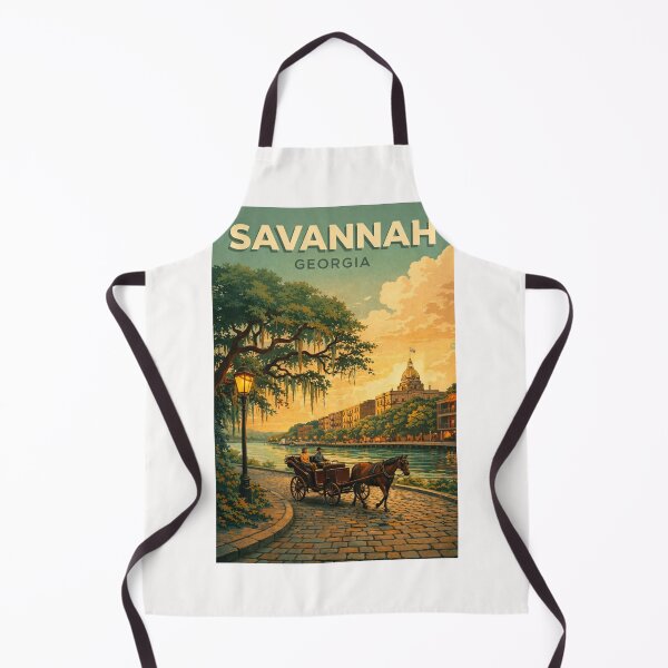Item preview, Savannah Georgia Historic District River Street Horse Carriage Sunset designed and sold by Places On Earth.