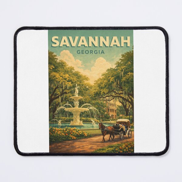 Item preview, Savannah Georgia Forsyth Park Fountain Historic Square and Southern Charm designed and sold by Places On Earth.