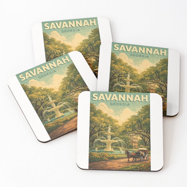 Item preview, Savannah Georgia Forsyth Park Fountain Historic Square and Southern Charm designed and sold by Places On Earth.