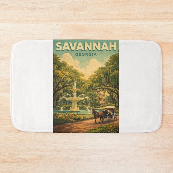 Item preview, Savannah Georgia Forsyth Park Fountain Historic Square and Southern Charm designed and sold by Places On Earth.