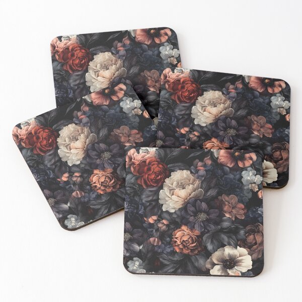 Item preview, Vintage Romantic Midnight Floral Roses Flowers designed and sold by GrinGalore.