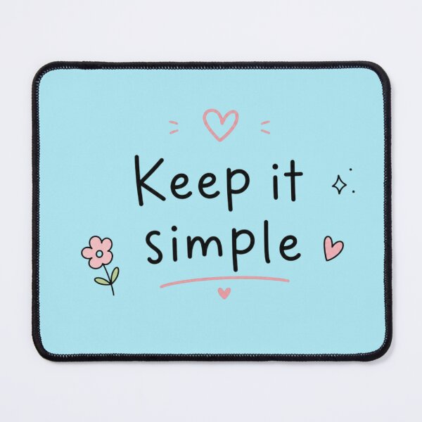 Item preview, Keep It Simple Cute Minimal Quote Design | Aesthetic Soft Pink Typography Sticker designed and sold by Sanika arts .