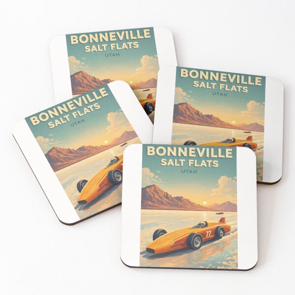 Item preview, Bonneville Salt Flats Utah Sunset Racing Speedway and Desert Horizon designed and sold by Places On Earth.