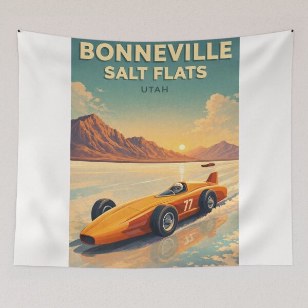 Item preview, Bonneville Salt Flats Utah Sunset Racing Speedway and Desert Horizon designed and sold by Places On Earth.