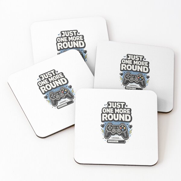 Item preview, Just One More Round Funny Gamer Quote Gaming Controller Design designed and sold by Artbysarmina.