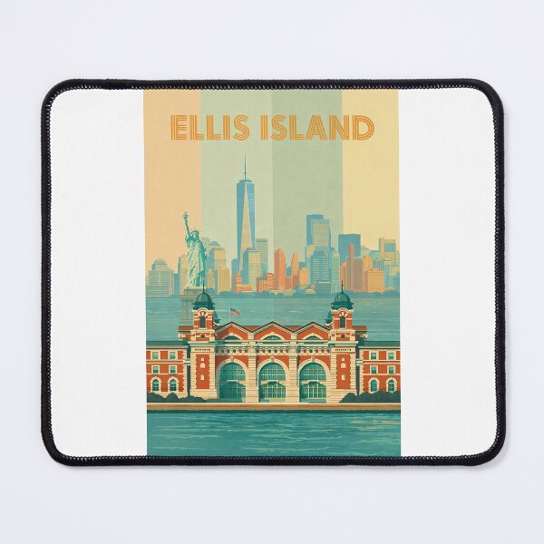 Item preview, Ellis Island New York Harbor Statue of Liberty Manhattan Skyline designed and sold by Places On Earth.