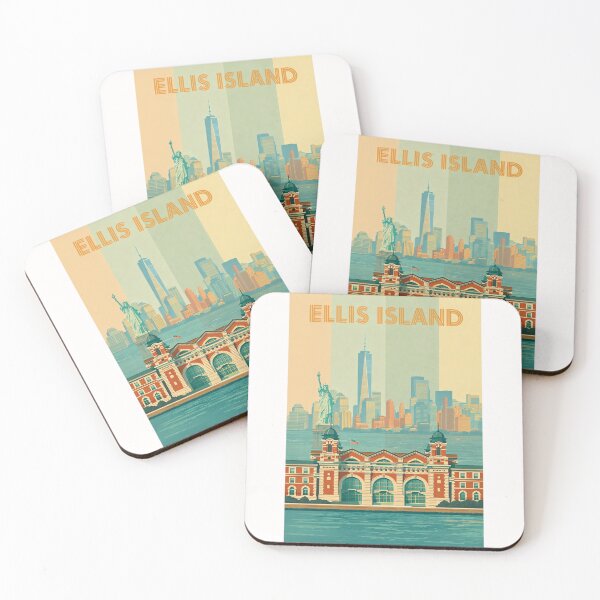 Item preview, Ellis Island New York Harbor Statue of Liberty Manhattan Skyline designed and sold by Places On Earth.