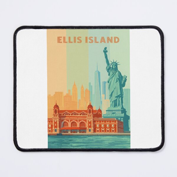 Item preview, Ellis Island New York City Skyline Statue of Liberty Harbor View designed and sold by Places On Earth.