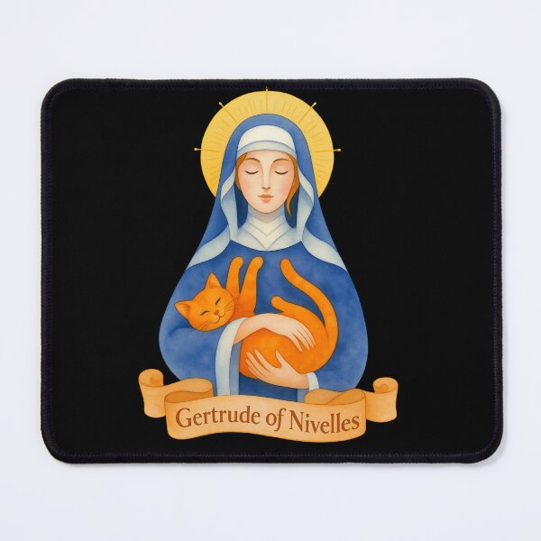 Item preview, Gertrude of Nivelles, Ginger cat designed and sold by Madzilla Wear.