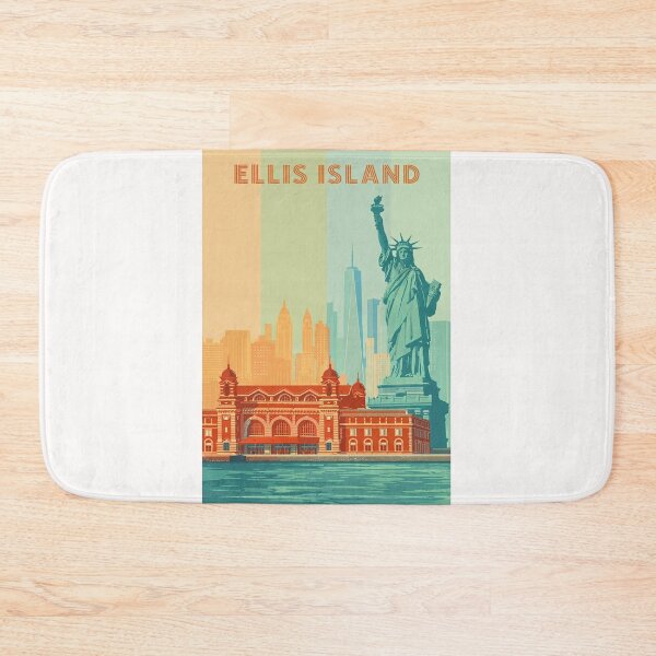 Item preview, Ellis Island New York City Skyline Statue of Liberty Harbor View designed and sold by Places On Earth.