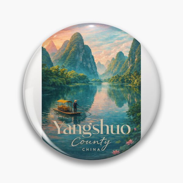 Item preview, Yangshuo County Guangxi China Li River Karst Mountains Landscape designed and sold by Places On Earth.