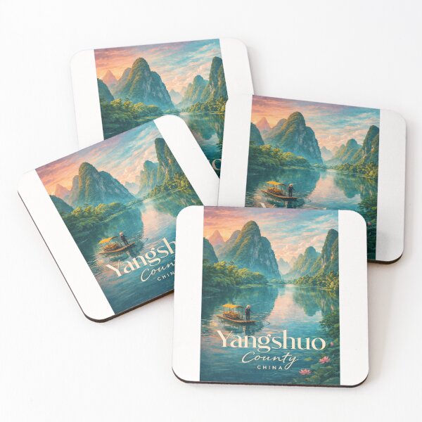 Item preview, Yangshuo County Guangxi China Li River Karst Mountains Landscape designed and sold by Places On Earth.