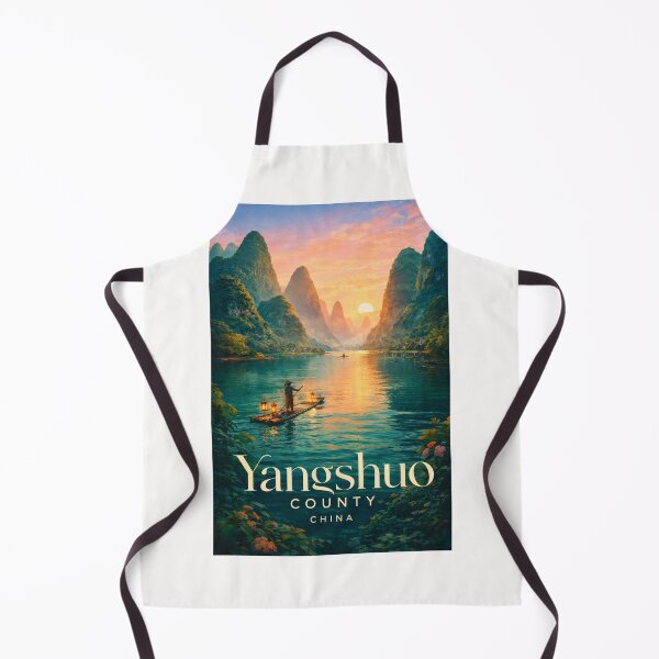 Item preview, Yangshuo County Guangxi China Li River Sunset Karst Peaks Scenic View designed and sold by Places On Earth.