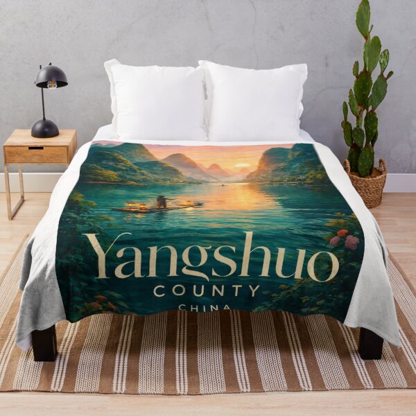 Item preview, Yangshuo County Guangxi China Li River Sunset Karst Peaks Scenic View designed and sold by Places On Earth.