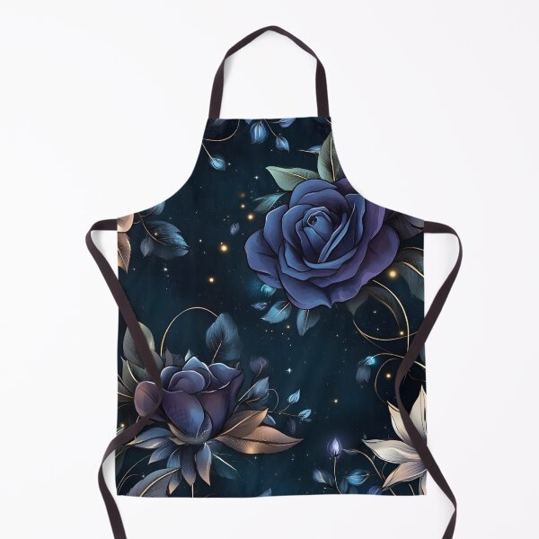 Item preview, Vintage Romantic Midnight Floral Roses Blue Beige Flowers designed and sold by GrinGalore.