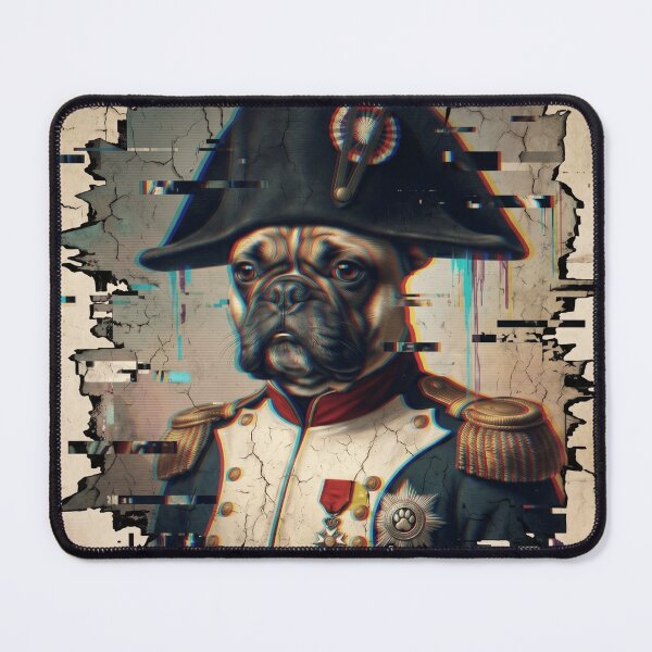 Item preview, Napoleon Bonabark Glitch Art Frenchie designed and sold by MarCinu Art.