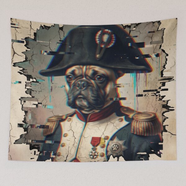 Item preview, Napoleon Bonabark Glitch Art Frenchie designed and sold by MarCinu Art.