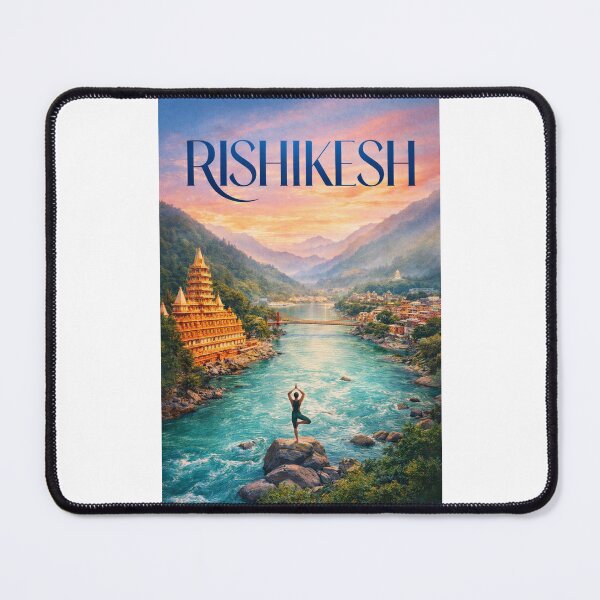 Item preview, Rishikesh Uttarakhand India Ganges River Lakshman Jhula Himalayan Valley designed and sold by Places On Earth.