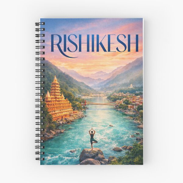 Item preview, Rishikesh Uttarakhand India Ganges River Lakshman Jhula Himalayan Valley designed and sold by Places On Earth.