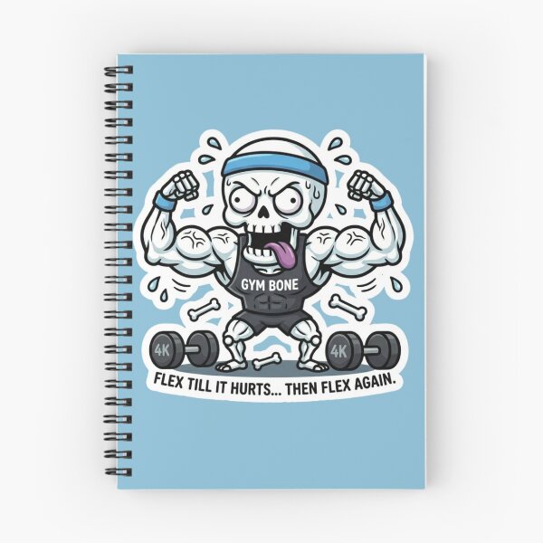 Item preview, Funny Muscular Skeleton Flexing - Gym Bone Muscle Motivation Sticker designed and sold by BreezifyDesignStudio.