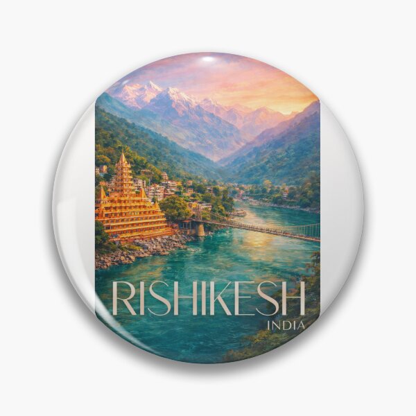 Item preview, Rishikesh Uttarakhand India Ganges River Temple and Himalayan Landscape designed and sold by Places On Earth.