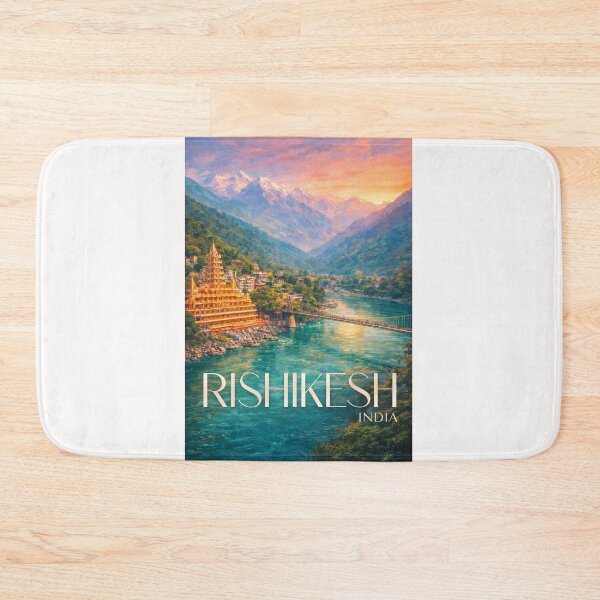 Item preview, Rishikesh Uttarakhand India Ganges River Temple and Himalayan Landscape designed and sold by Places On Earth.